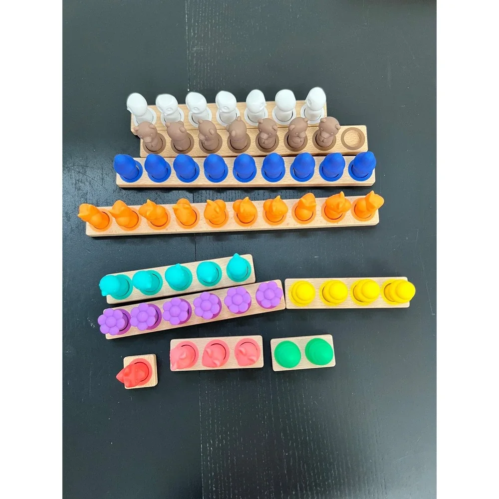 Lovevery Montessori Math Bars and Nature Counters Multicolor Problem Solver OS